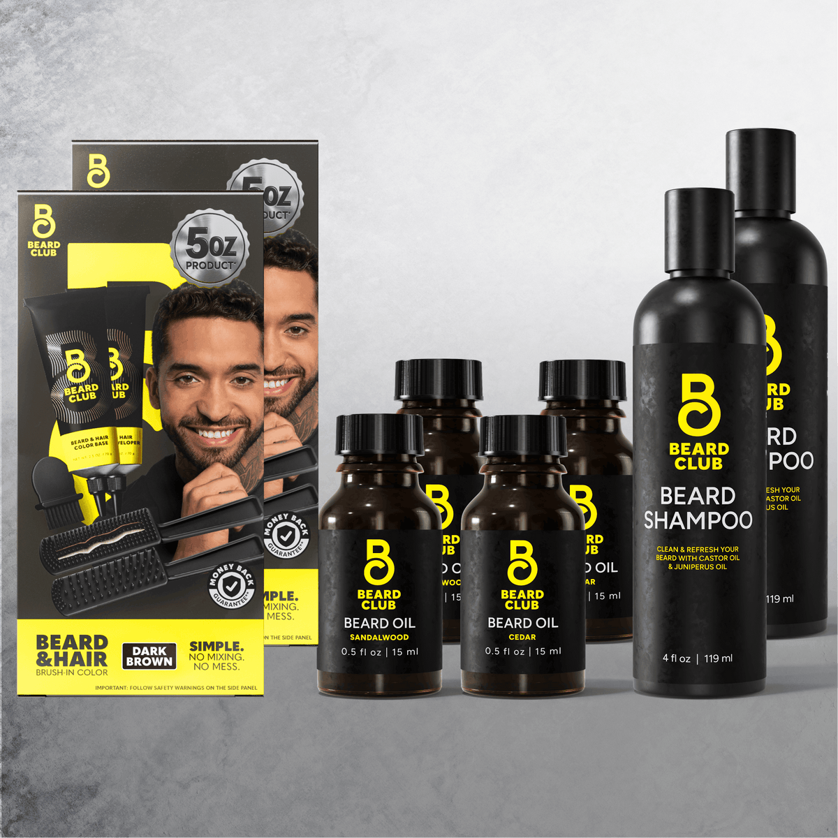 2-Pack Beard & Hair Color Kit - Dark Brown