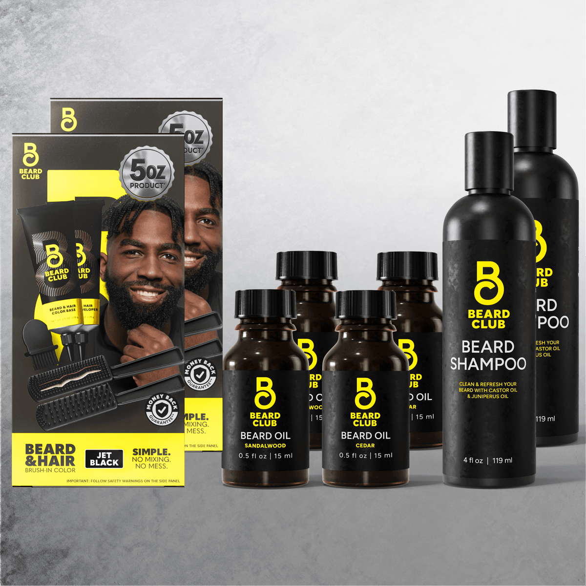 2-Pack Beard & Hair Color Kit - Jet Black