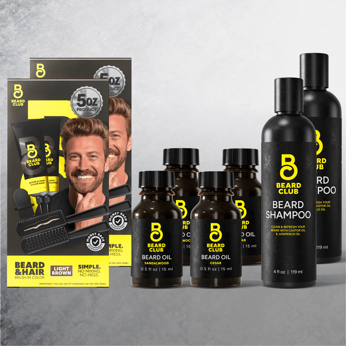 2-Pack Beard & Hair Color Kit - Light Brown