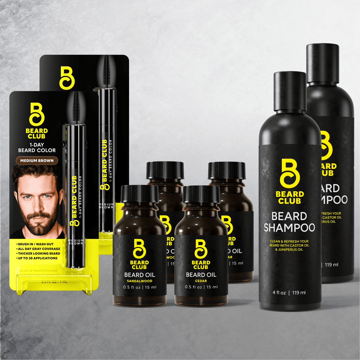 2 Pack Beard Color Kit - Medium Brown