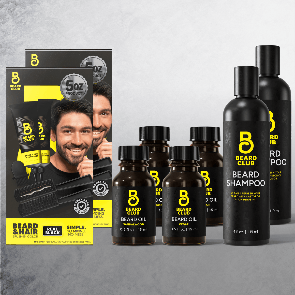 2-Pack Beard & Hair Color Kit - Real Black