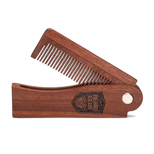 Wooden Folding Beard Comb