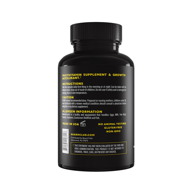 Are The Beard Club Growth Vitamins Safe Beard Growth Vitamin Supplement | The Beard Club