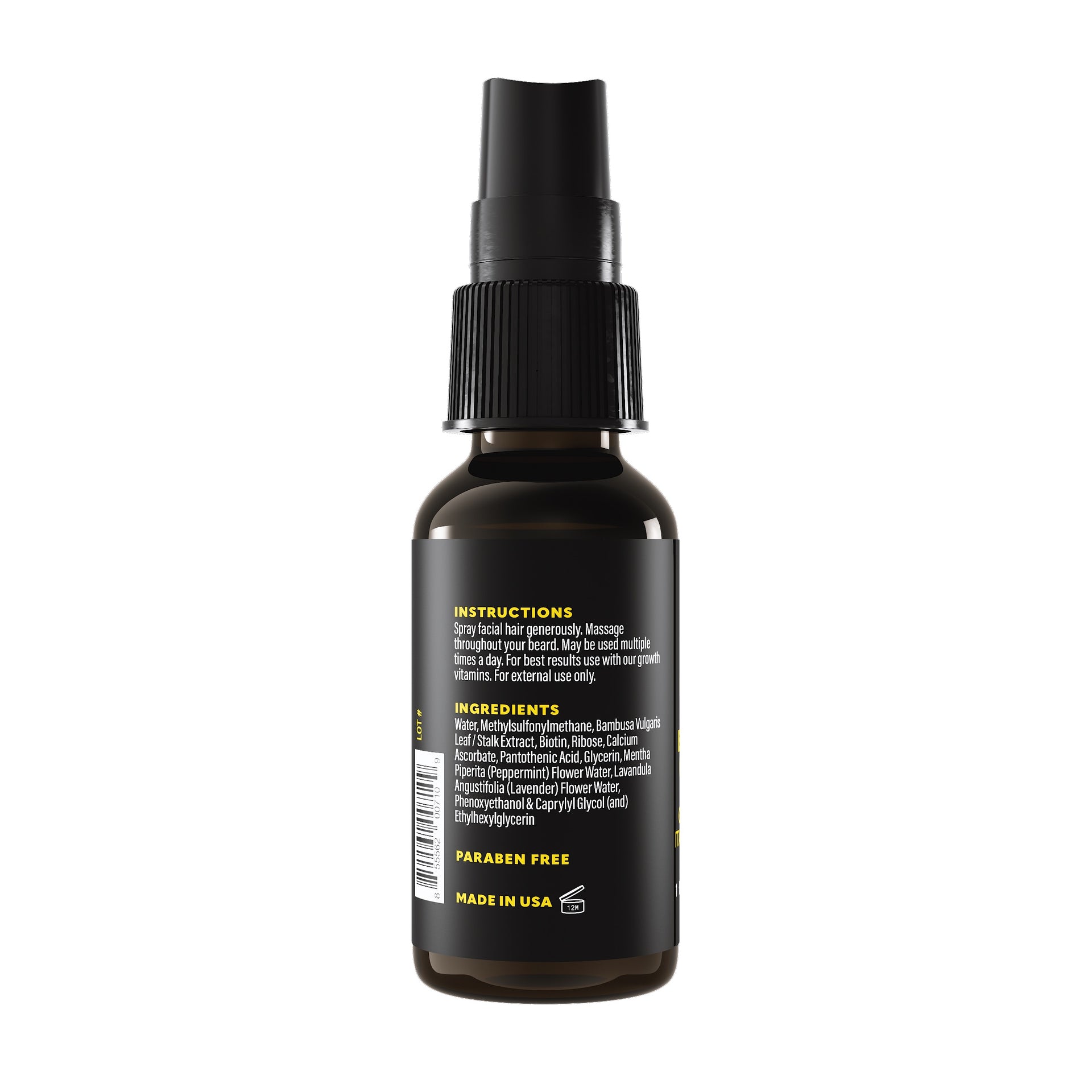 Beard Club Growth Vitamins Ingredients Beard Growth Vitamin Spray | The Beard Club